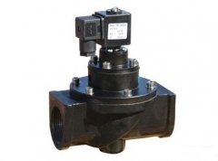 DMF-T-40直通閥為直角式閥，其進(jìn)出口之間是180度，它適用于儲氣筒與除塵噴吹管的安裝連接，氣流暢通，能提供符合要求的脈沖清灰氣流。